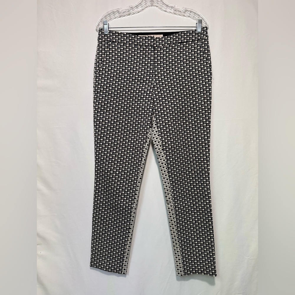 Lela Rose Black and White Mid Rise Ankle Pants Sz 6 $790 - Picture 9 of 9